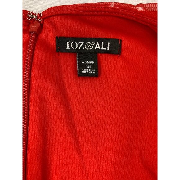 Roz & Ali Women's Red Starlight Dress - Picture 3 of 6